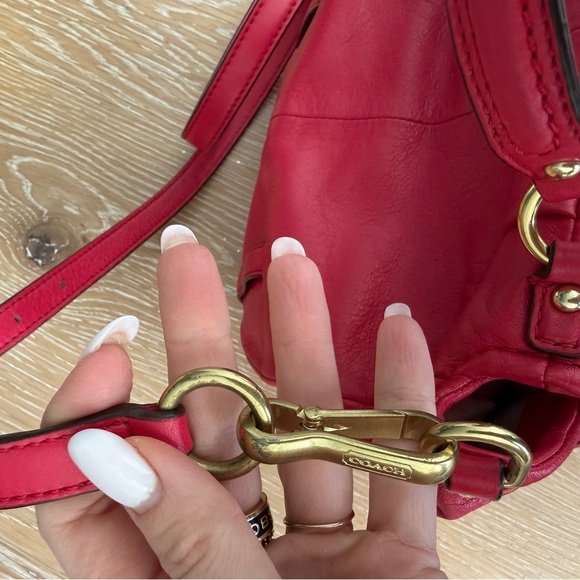 Coach Pink Leather Crossbody Bag Gold Hardware - Picture 13 of 15